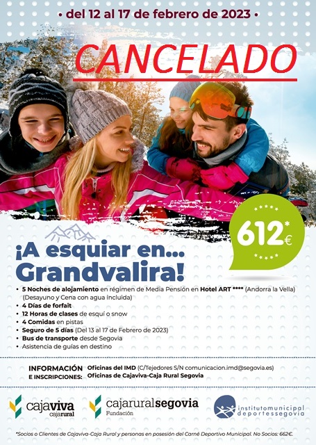 ¡A esquiar en… Grandvalira!: CANCELADO