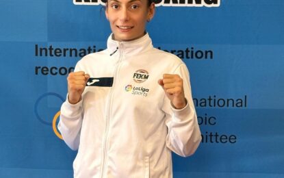 Marta González en el Campeonato de Europa de Kickboxing con la Selección Nacional FEKM