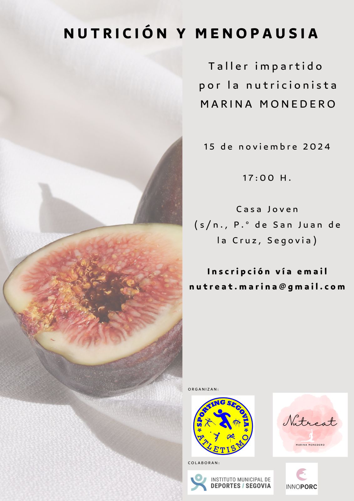 Sporting Segovia – Innoporc – Taller sobre nutrición y menopausia (12/11/2024)