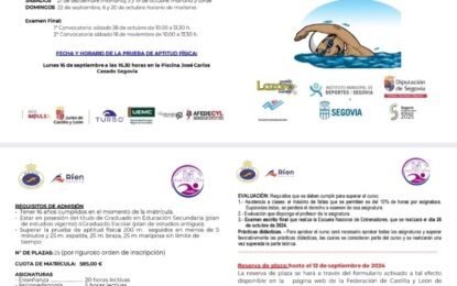 Curso de Monitor de Natación inscripciones