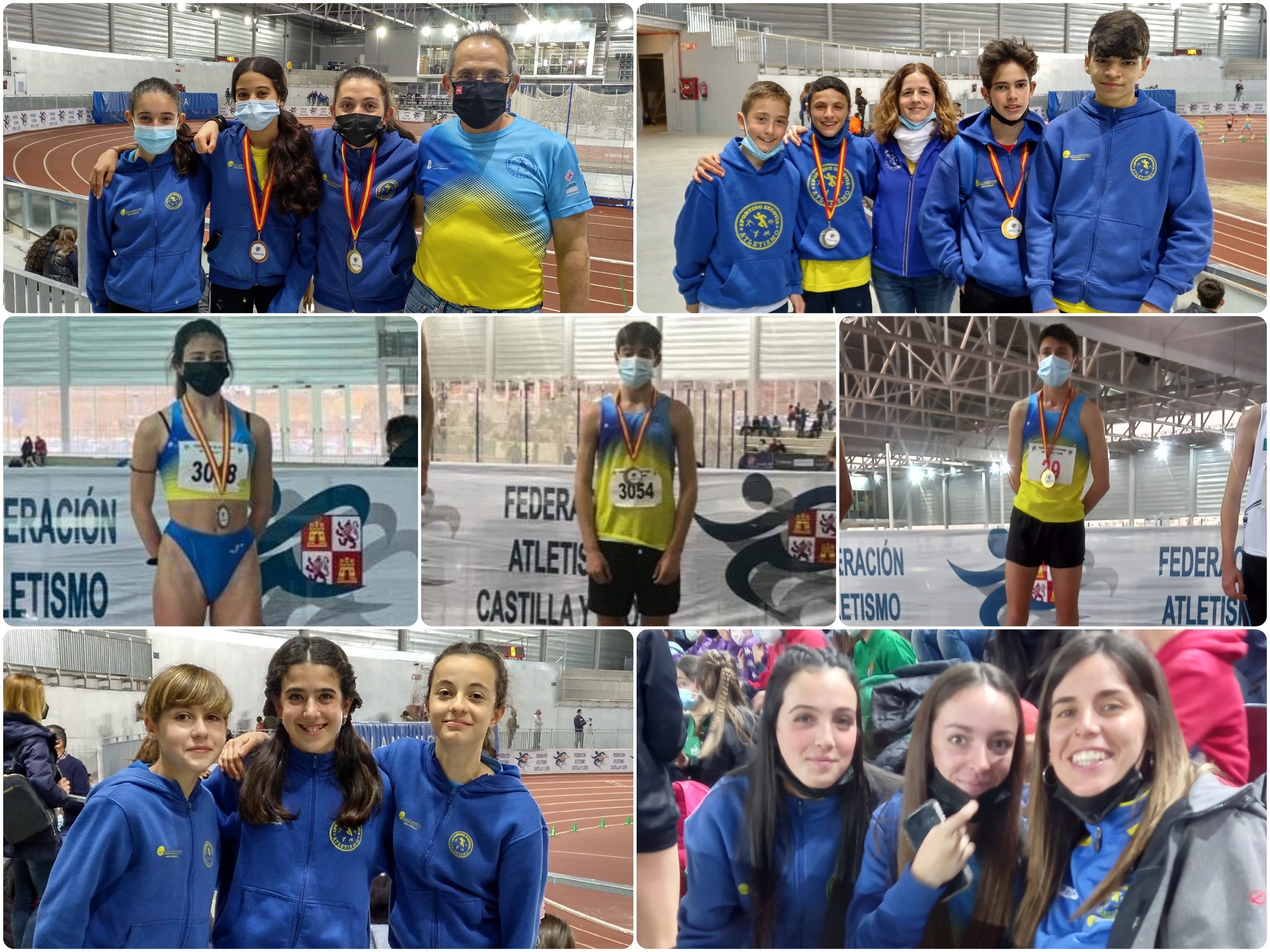 Brillante participación del Sporting Segovia en los Campeonatos Autonómicos de Pista Cubierta sumando 10 medallas autonómicas y 6 mínimas nacionales