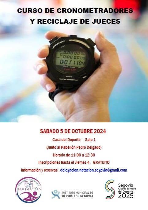 Curso de cronometradores y reciclaje de jueves de natación